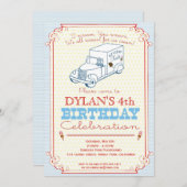 Uitnodiging voor Ice Cream Truck Party (Voorkant / Achterkant)