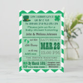 Uitnodiging voor Iers Baby shower (Staand voorkant)