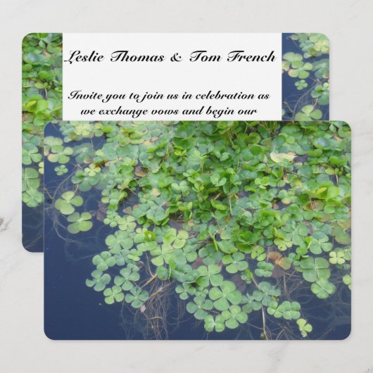 Uitnodiging voor Ierse lente- en uitwijkwedstrijd (Voorkant / Achterkant)