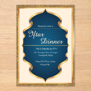 Uitnodiging voor Iftar-diner in Koningsblauw en Go
