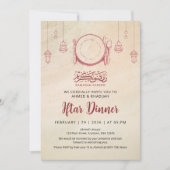 Uitnodiging voor Iftar-diner in schetsstijl tijden (Voorkant)