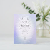 Uitnodiging voor ijs-thema bruidsfeest (Staand voorkant)