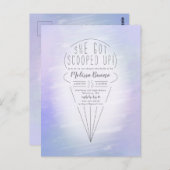 Uitnodiging voor ijs-thema bruidsfeest (Voorkant / Achterkant)