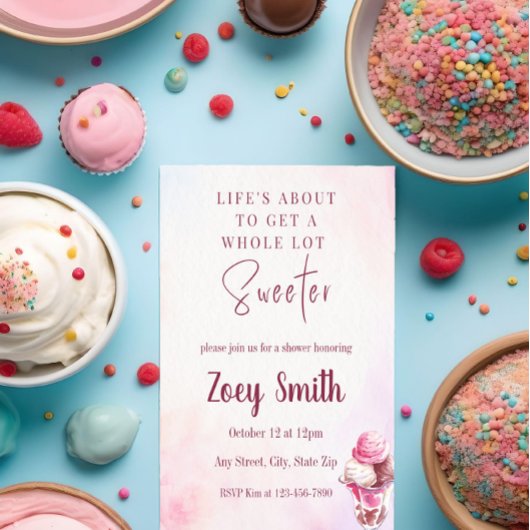 Uitnodiging voor ijscoupesuikerfeestje