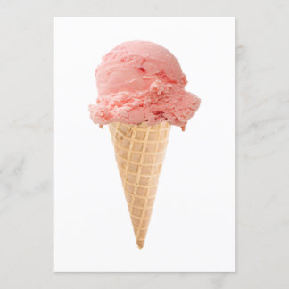 Uitnodiging voor ijsje kegel feestje