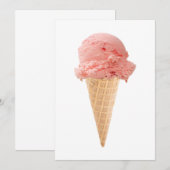 uitnodiging voor ijsje party (Voorkant / Achterkant)