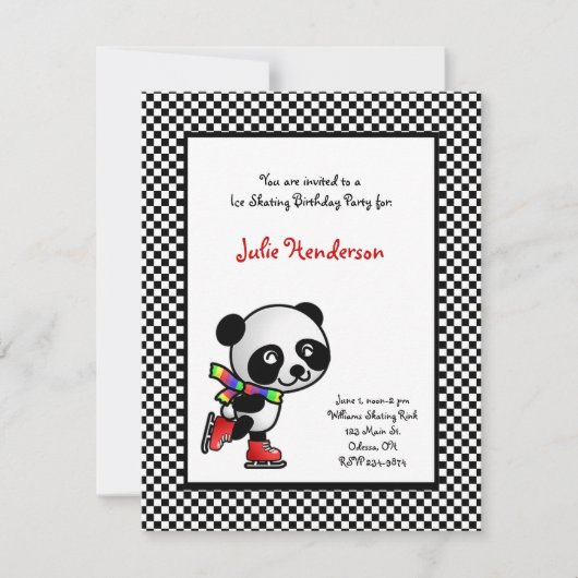 Uitnodiging voor ijsschaatsen (Voorkant)