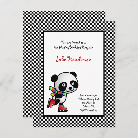 Uitnodiging voor ijsschaatsen (Voorkant / Achterkant)