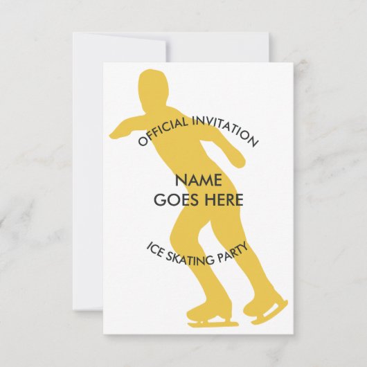  uitnodiging voor ijsschaatsen (Voorkant)