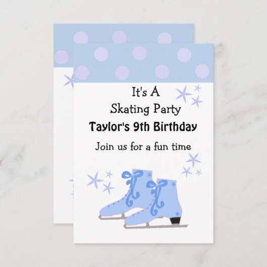 Uitnodiging voor ijsschaatsen (Voorkant / Achterkant)