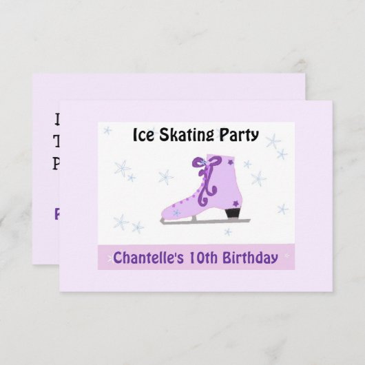 Uitnodiging voor ijsschaatsen (Voorkant / Achterkant)