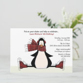 Uitnodiging voor ijsschaatsen (Staand voorkant)