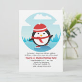 Uitnodiging voor ijsschaatsen (Staand voorkant)