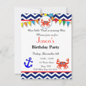 Uitnodiging voor illustratie van krab (Voorkant)