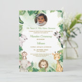 Uitnodiging voor Indiase Mundan-ceremonie, Tonsure (Staand voorkant)