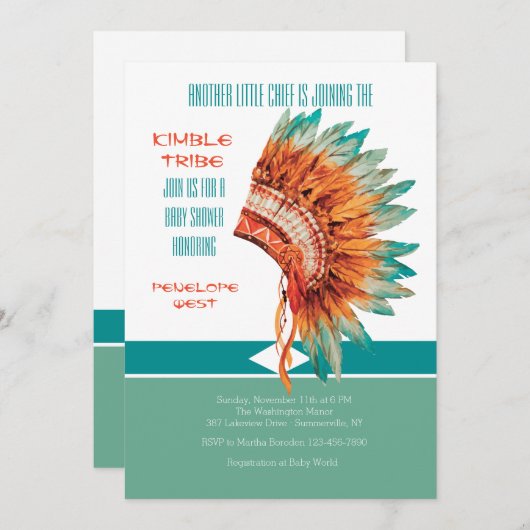 Uitnodiging voor Indiase toespraak (Voorkant / Achterkant)