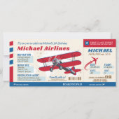 Uitnodiging voor instapkaart voor vliegtuigen (Voorkant)