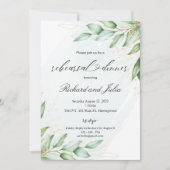 Uitnodiging voor IRINA-repetitie-diner, groen (Voorkant)