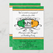 Uitnodiging voor Irish Princess Party (Voorkant / Achterkant)