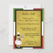 Uitnodiging voor Italiaans avonddiner (Voorkant)