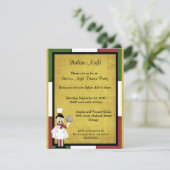 Uitnodiging voor Italiaans avonddiner (Staand voorkant)