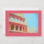 Uitnodiging voor Italiaans diner - Colosseum Rome (Voorkant)