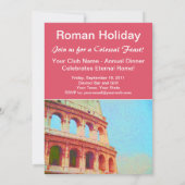 Uitnodiging voor Italiaans diner - Colosseum Rome (Achterkant)