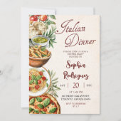 Uitnodiging voor Italiaans dinerfeest (Voorkant)