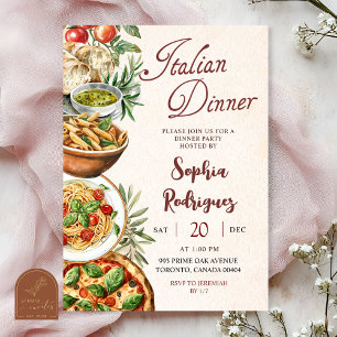 Uitnodiging voor Italiaans dinerfeest