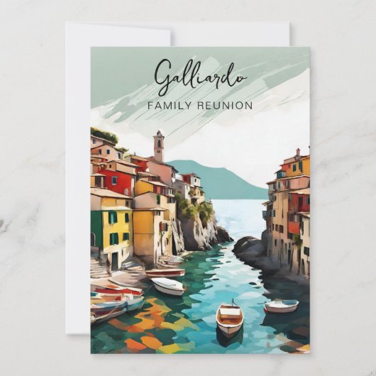 Uitnodiging voor Italiaanse familiereünie (Voorkant)