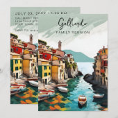 Uitnodiging voor Italiaanse familiereünie (Voorkant / Achterkant)