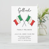 Uitnodiging voor Italiaanse familiereünie (Staand voorkant)