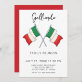 Uitnodiging voor Italiaanse familiereünie (Voorkant / Achterkant)