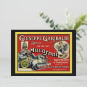 Uitnodiging voor Italiaanse macaroni-reclame (Staand voorkant)