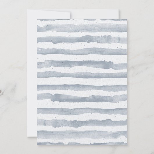 Uitnodiging voor ivoor en usty Blue Wedding (Achterkant)