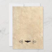 Uitnodiging voor Ivoor Kleuren Halloween Feestje (Achterkant)