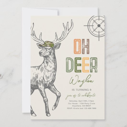 Uitnodiging voor jachtverjaardag (Voorkant)