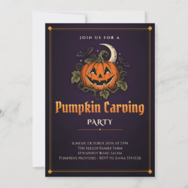 Uitnodiging voor Jack O Lantern Pompoen Snijfeest