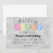 uitnodiging voor jarig meisje (Voorkant / Achterkant)