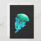 Uitnodiging voor jellyfish-verjaardag Onder zee ui (Achterkant)