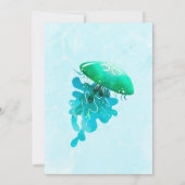 Uitnodiging voor jellyfish-verjaardag Onder zee ui (Achterkant)