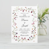 Uitnodiging voor Jewel Tone Wedding (Staand voorkant)