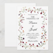 Uitnodiging voor Jewel Tone Wedding (Voorkant / Achterkant)