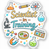 Uitnodiging voor jonge wetenschapper in opleiding sticker (Voorkant)