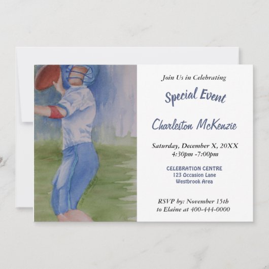 UITNODIGING VOOR JONGENS-HUDDLE-FEESTJE (Voorkant)