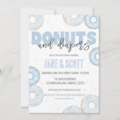 Uitnodiging voor jongensfeestje met donut-thema (Voorkant)