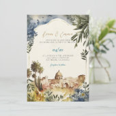 Uitnodiging voor joodse bruiloft | Jerusalem Invit (Staand voorkant)