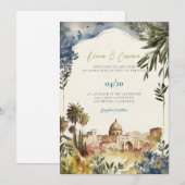 Uitnodiging voor joodse bruiloft | Jerusalem Invit (Voorkant / Achterkant)