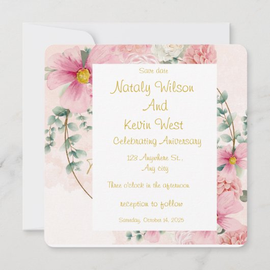 Uitnodiging voor jubileum (Achterkant)