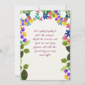 Uitnodiging voor Jubileum (Achterkant)